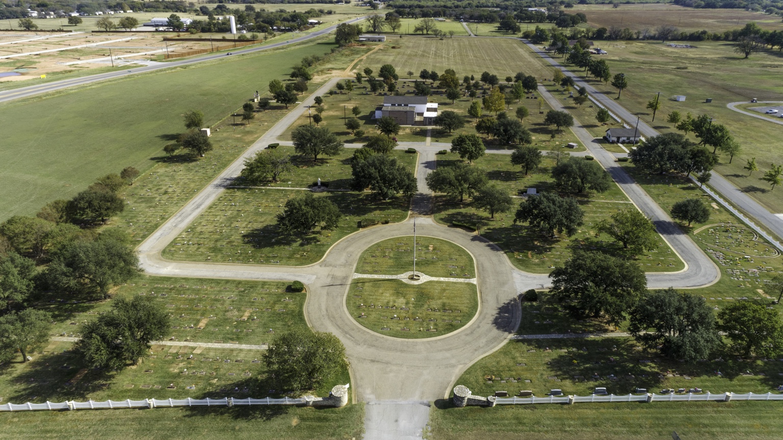 Aerial view of Holly Hills Memorial Park
